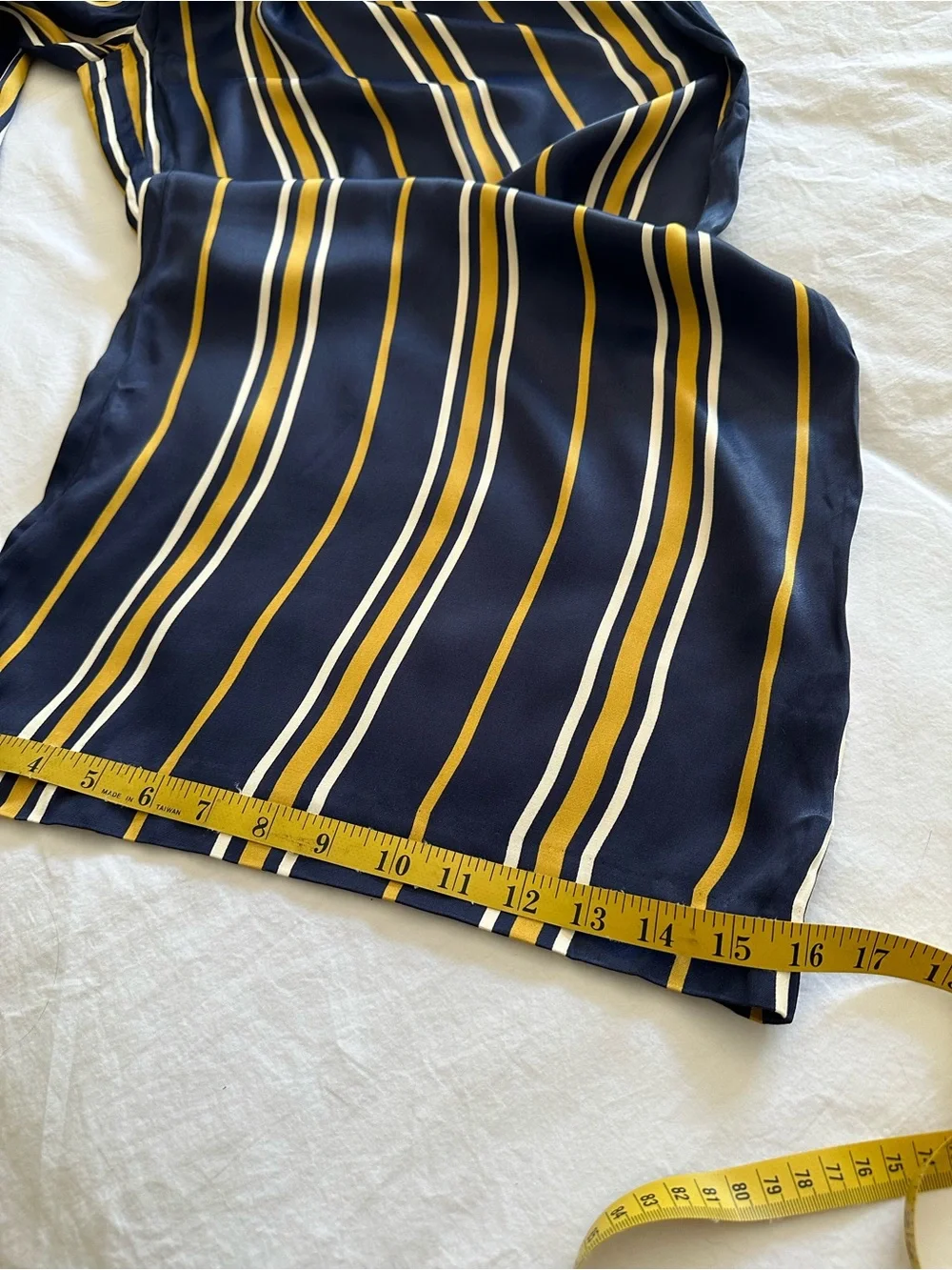 Anthropologie Maeve Navy, Mustard & White Striped Pants, size 8